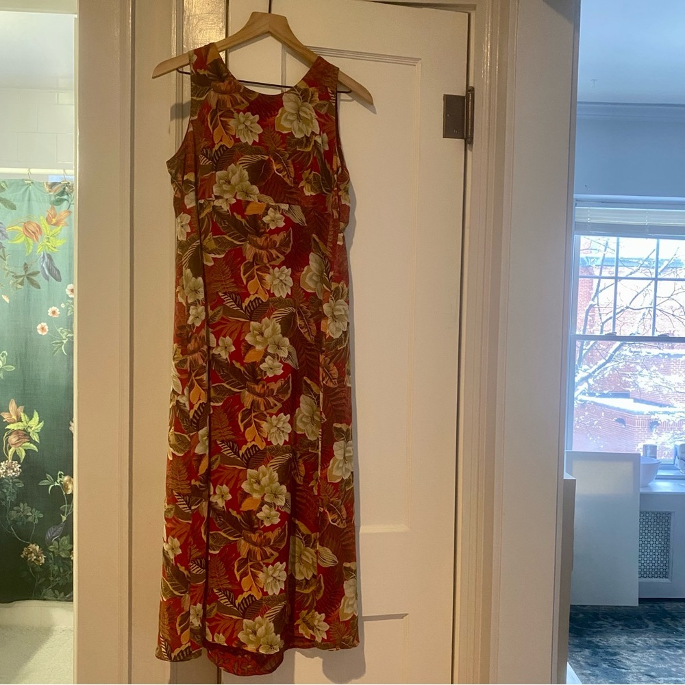Sag Harbor petite red print sleeveless dress